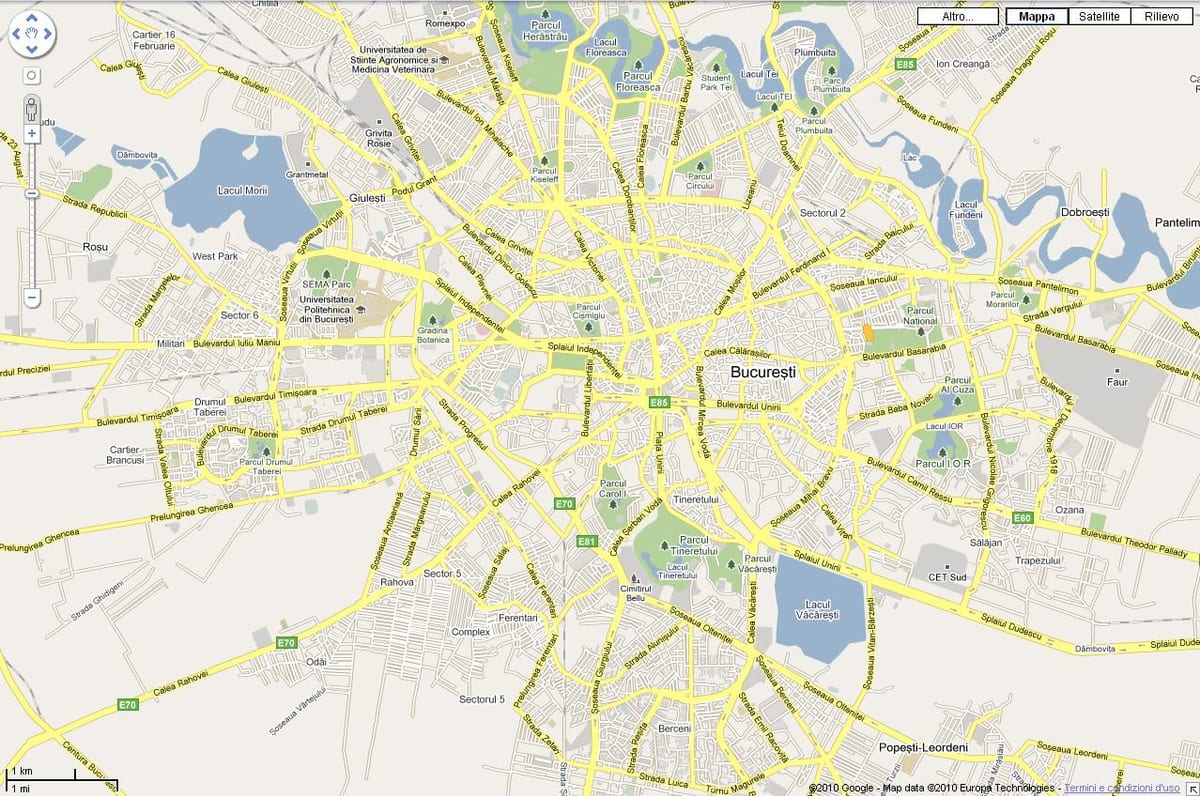 карта города bucuresti, Румыния