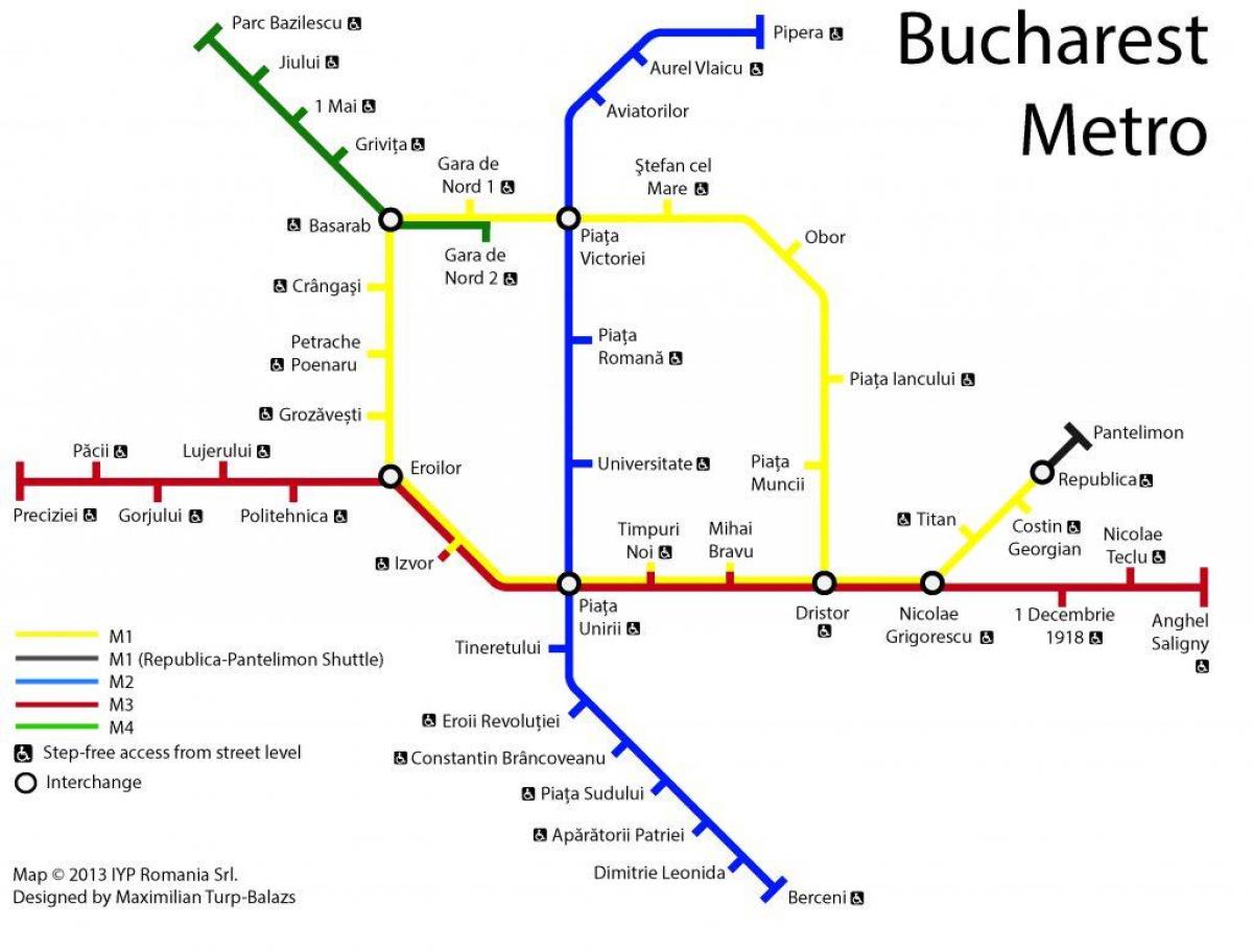 Карта Бухареста общественном транспорте 
