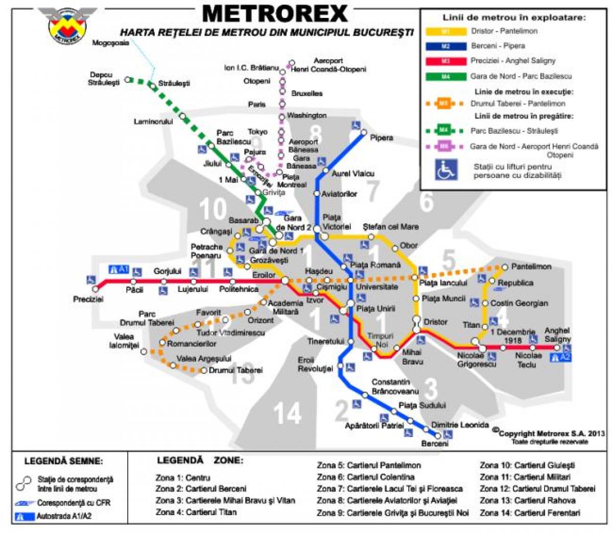 Бухарест карта метро 