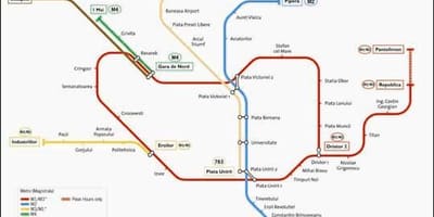 Карта Бухарест автобусов 