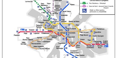 Бухарест карта метро 