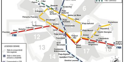 Карта метро Бухарестская